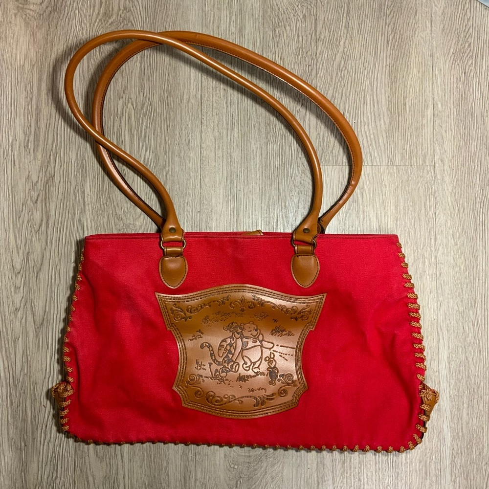 Red Winnie the Pooh & Tigger large tote bag ❤️